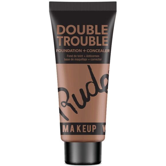 Rude Double Trouble Foundation + Concealer - Espresso 1.01oz - Picture 1 of 3